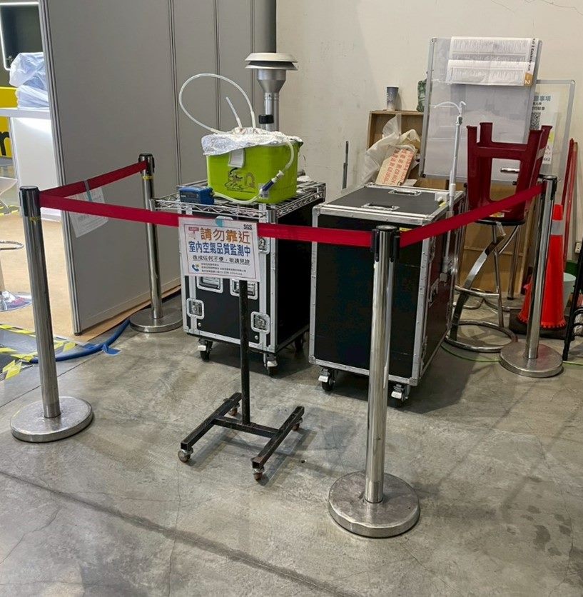 臺北市環保局於南港展覽館2館執行室內空品稽查檢測